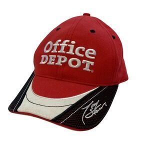 Office Depot Tony Stewart NASCAR Racing Hat Cap‎ Red Embroidered